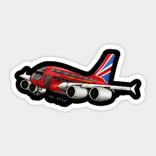 Airbus A380 With UK Flag Sticker